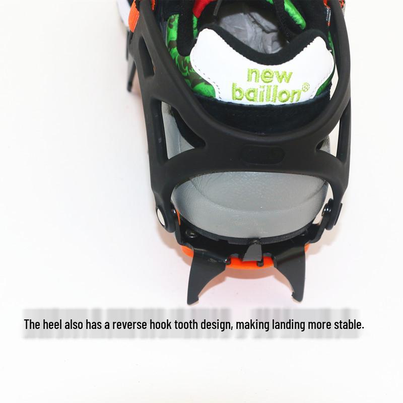 12-Tooth Ice Cleats: Anti-Slip Covers for Snow, Ice Climbing, Hiking & Mountaineering