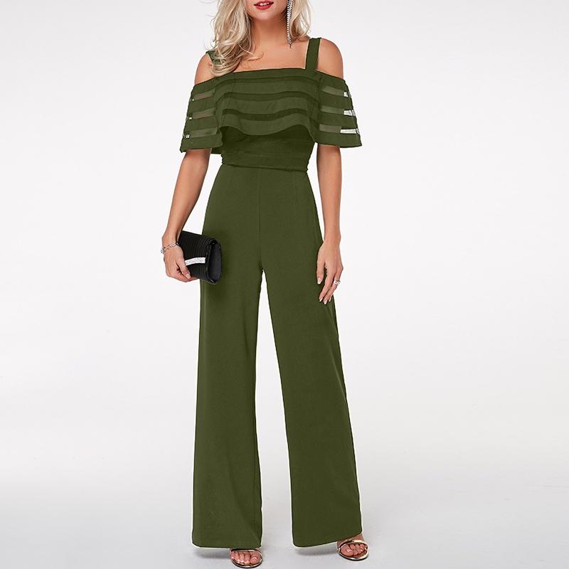 Jumpsuits for Women Cold Shoulder Long Sleeve High Waist Wide Leg Playsuit with Belt Fit Clubwear Party Rompers Jumpsuits for Women Cold Shoulder Long Sleeve High Waist Wide Leg Playsuit with Belt Fit Clubwear Party Rompers