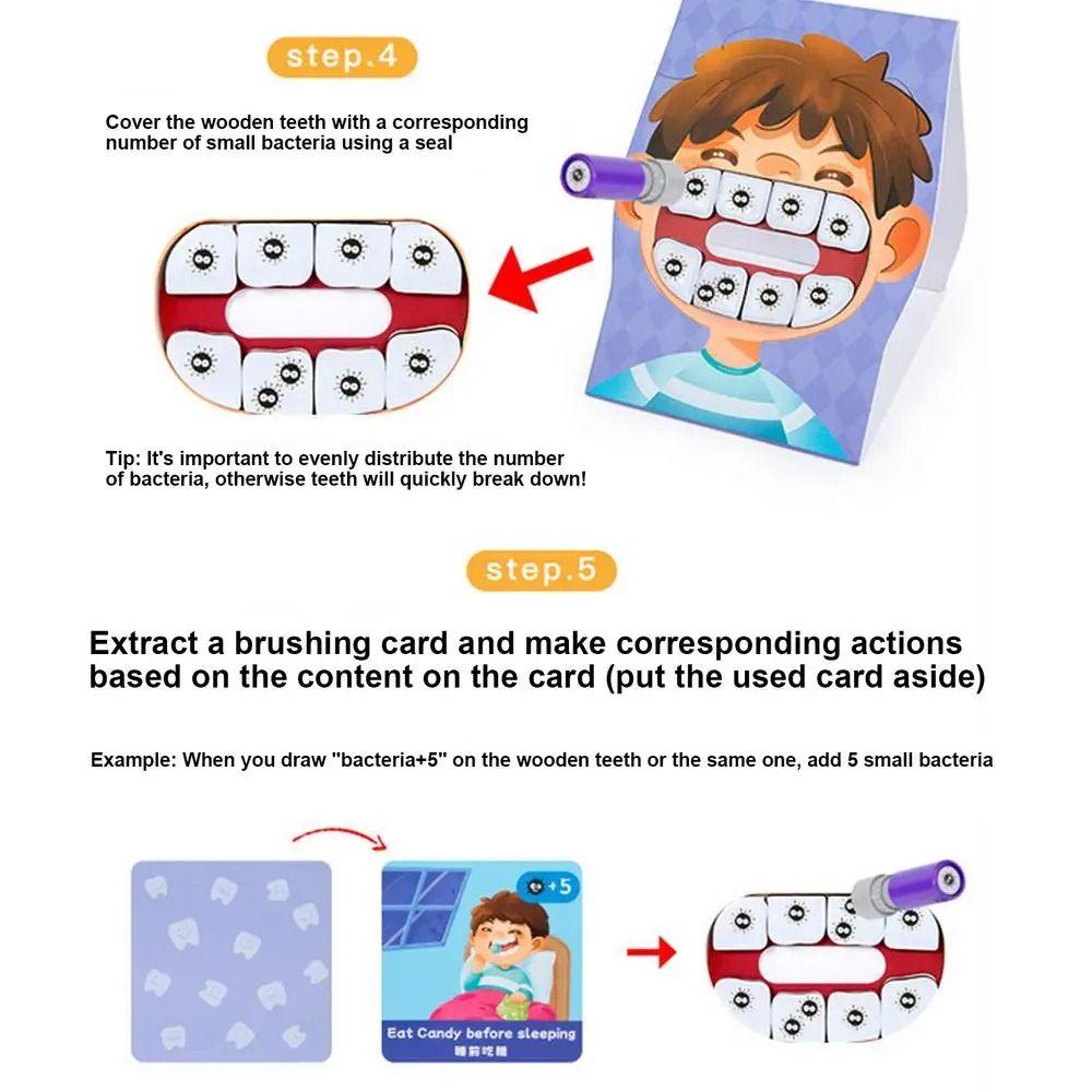 Se Simulací Kartáčku na Zuby Hra Čištění Zubů Počítání Zubní Obrana Desková Hra Kluci Dívky