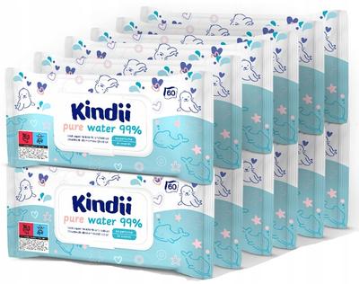 035114 Hh Kindii Pure Water Wipes Box 12X60