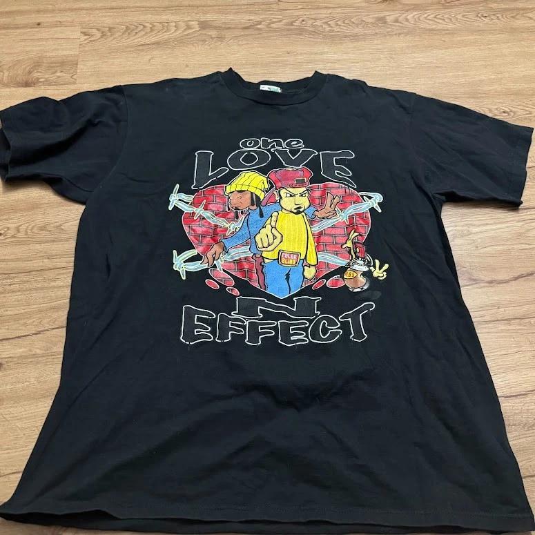 Vintage 90s One Love N Effect T-Shirt Size XL Measured Rudeboy Stylee S