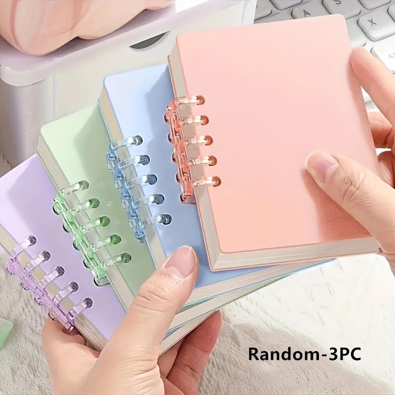 A7 Spiral Notebook, Sugar Color Random, 86 Sheets Portable Pocket Notepad for School Office Gift