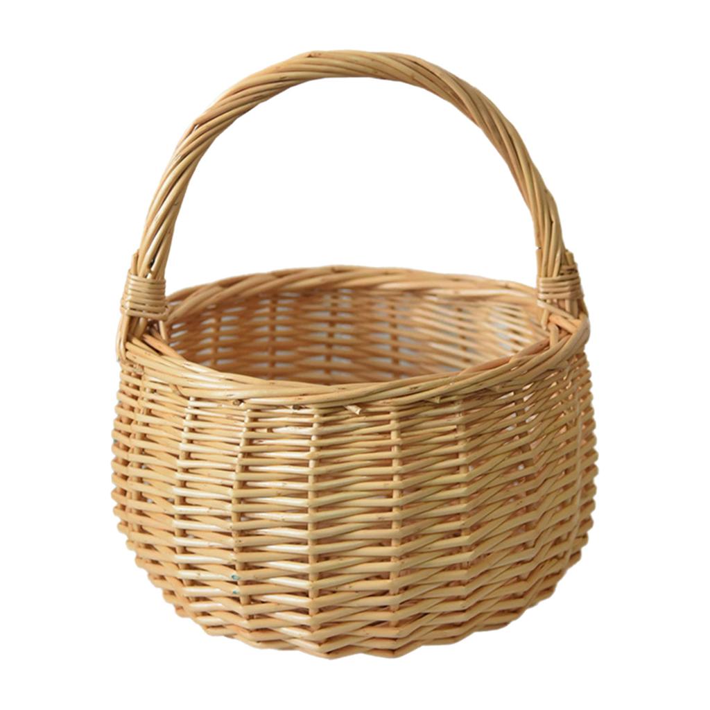 Eco Friendly Natural Wicker Basket Lightweight And Breathable Perfect For Picnic Outings And Home Storage Of Produce