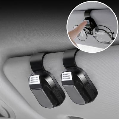 Car Glasses Holder Clip - Durable ABS Resin, Easy Installation for All Vehicle Models, Keeps Fashion Glasses Secure & Visible On