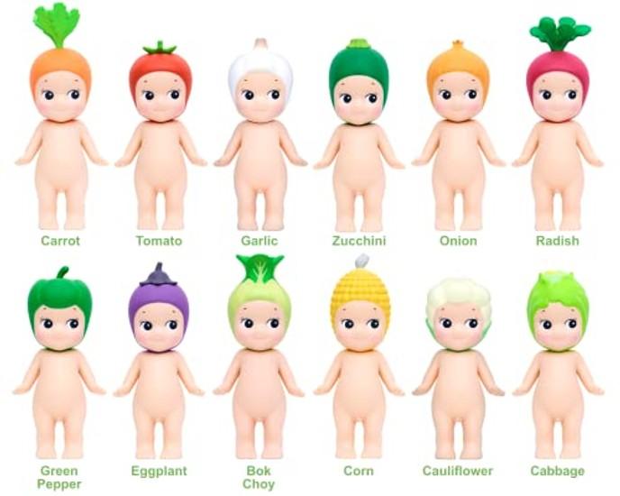 Boîte assortiment Figurine Mini Sonny Angel Série Légumes (12 pièces)