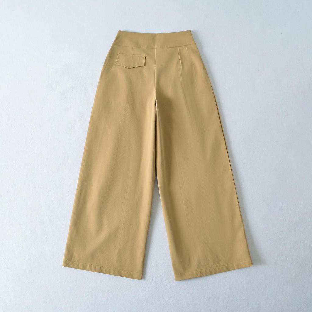 Spicy Girl Women's Early Spring Wide-Leg Pants: Fashionable, Simple, Versatile, American-Style Casual Straight-Leg Sports Pants