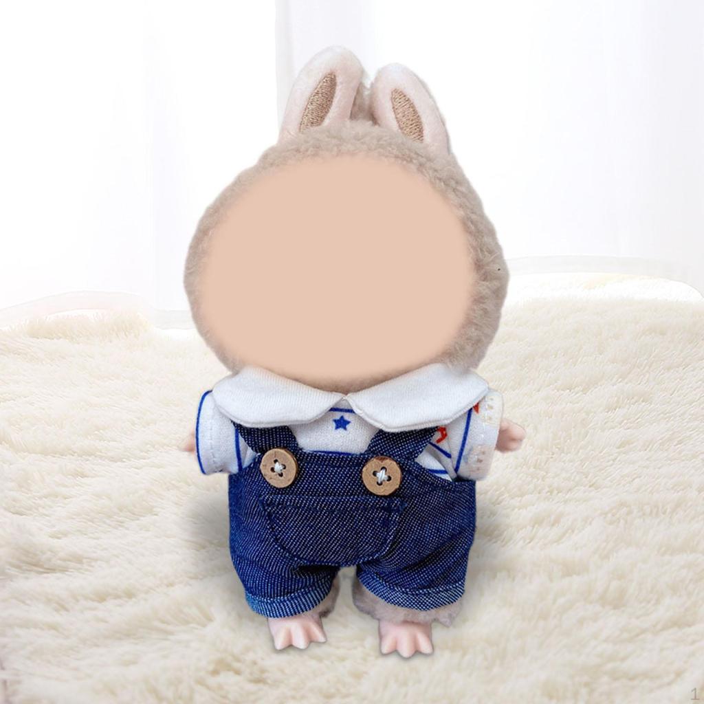 Adorable Doll Overalls Set for 15cm Dolls