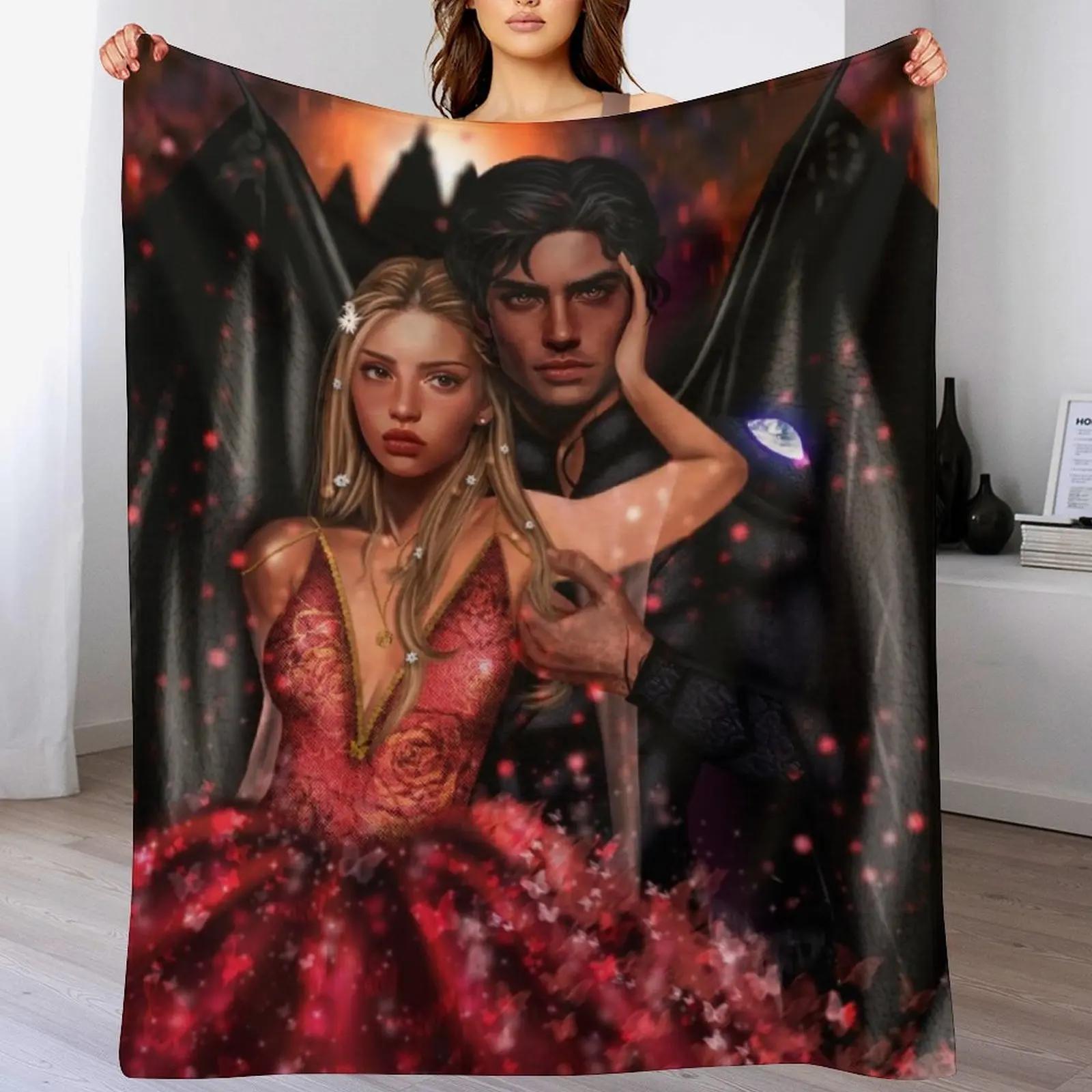 

Elain Archeron and Azriel The Shadowsinger from Acotar Throw Blanket Luxurious Soft Fuzzy Blanket for Sofa Bed 102x76cm(40x30in)