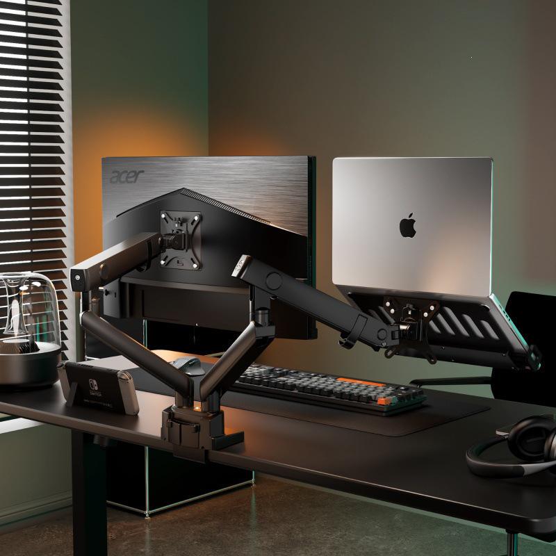 Dual Screen Laptop Display Stand with Adjustable Lifting Base