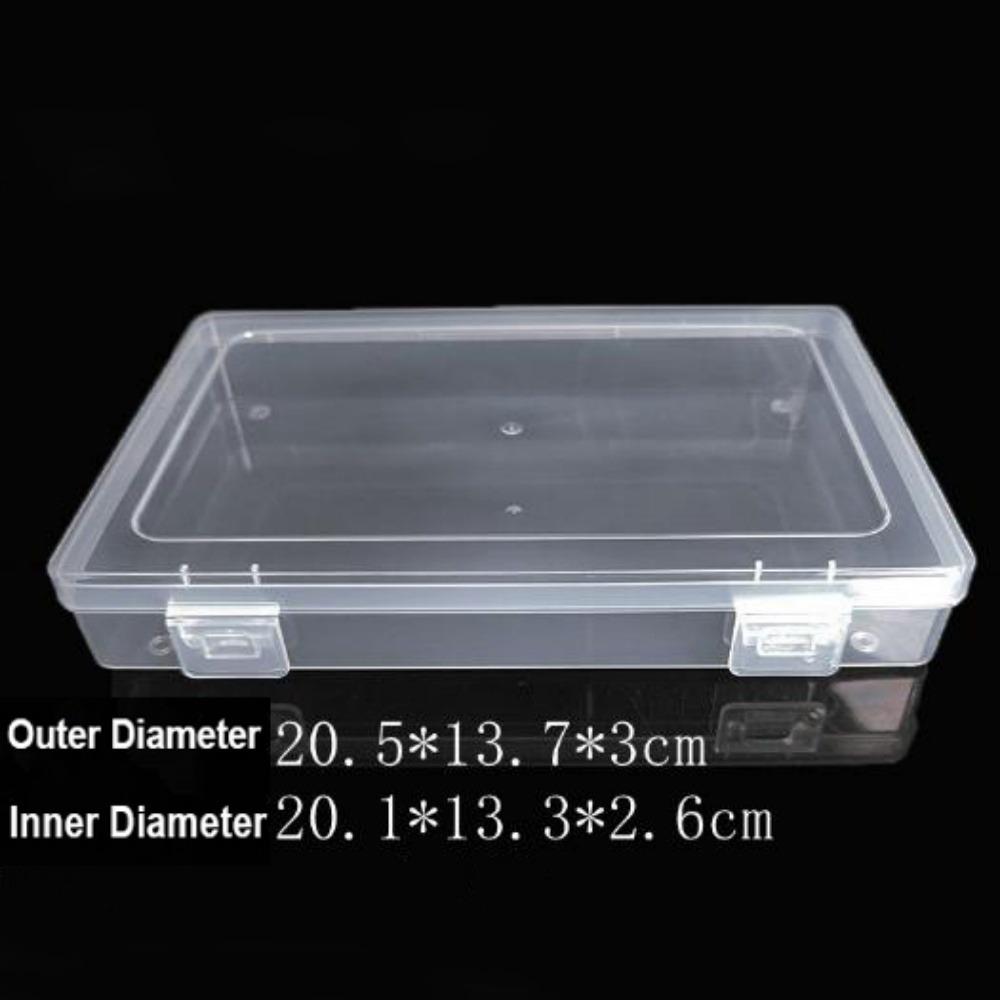 

Square Plastic Transparent Tool Storage Box Jewelry Beads Container Power Tools Box Small Items Sundries Organizer Case