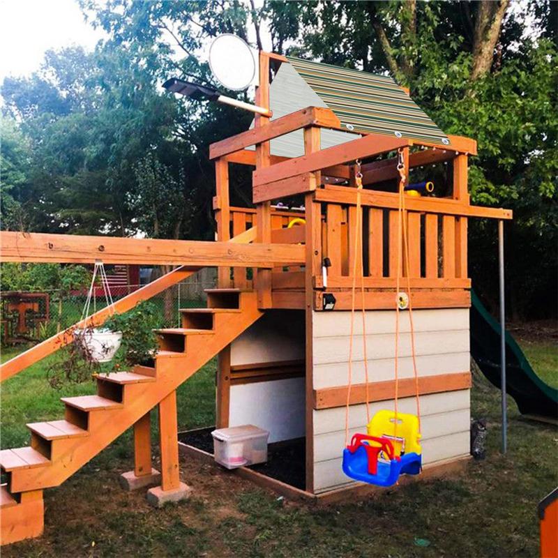Playset Canopy Replacement Sturdy Swing Set Tarp Replacement UV-Protection Fade-Resistant Lightweight Pergola Accessories For