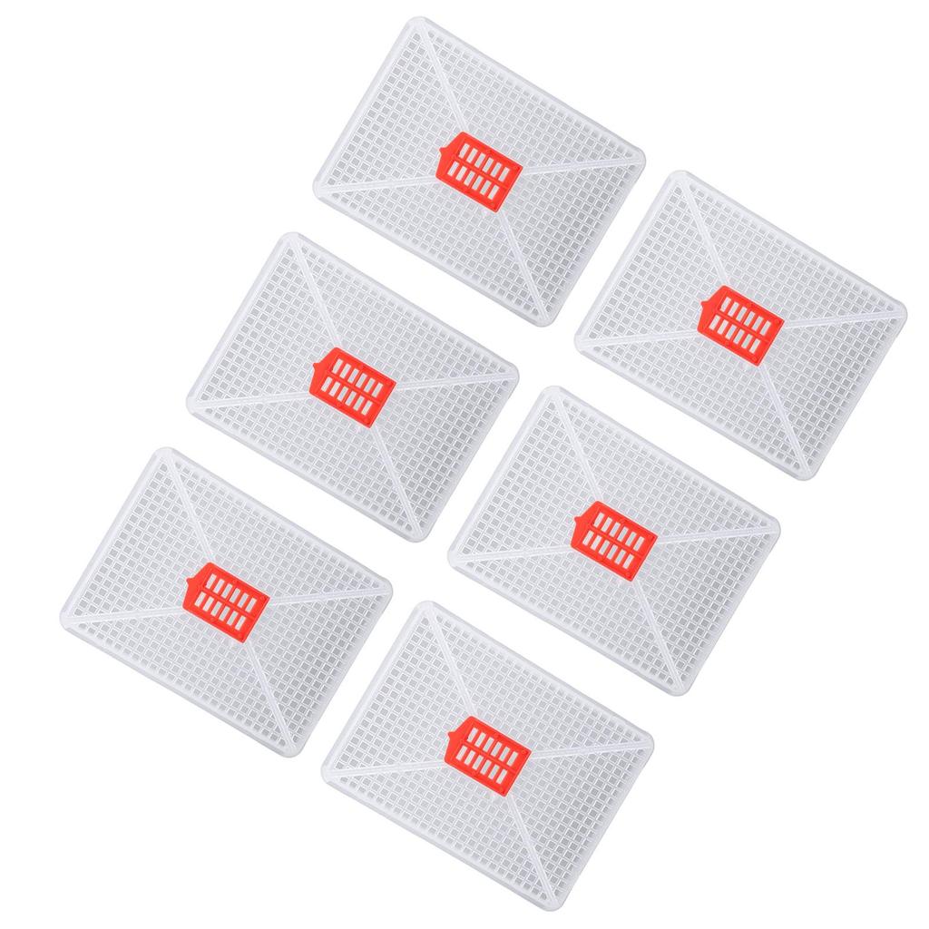6pcs Plastic Square Buckle Queen Bee Cage Beekeeping Cage for Artificial Swarming Introduction of