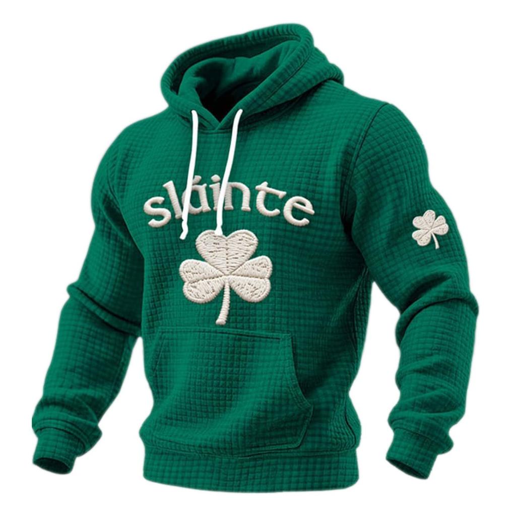 Men Irish  Casual  Graphic  Knit Pullover Casual Shirt Holiday Outfit