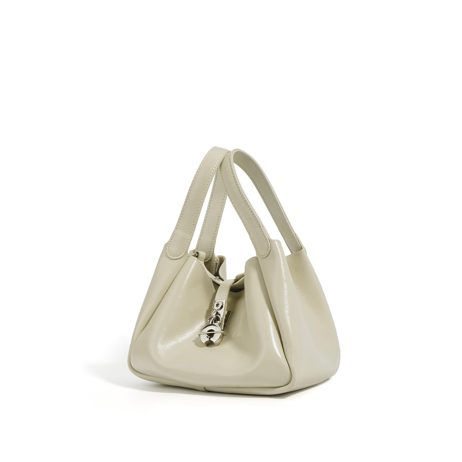 

Summer Leather Vegetable Basket Bags, Simple Mother-and-child Bags, Soft Leather Hand-held Bags, Shoulder and Armpit Bags, Are Niche