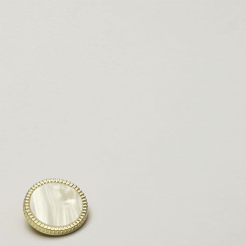 Imitation Shellfish Alloy Buttons With Tooth Edge Women'S Jacket Sweater Decorative Double-Sided Nylon Coat Xiaoxiang Clothing Buttons