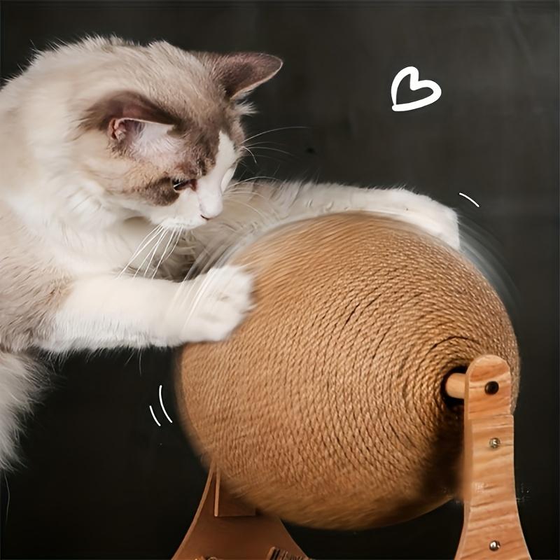 2-in-1 Cat Scratcher with Hanging Ball Toy - Ultra-high Fencing Scratcher Column for Sharpening Claws, Heavy-duty Scratcher Pad for Big Cats