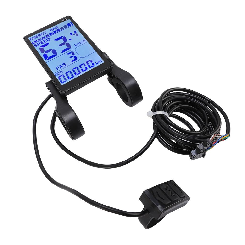 Electric LCD Display Meter M5 Water Proof LCD Display Screen Panel with SM Cable for Electric Bike Scooter