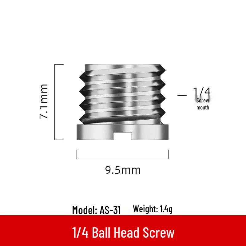 

Tripod Ball Head Adapter: 1/4 to 3/8 Screw, Hot Shoe Mount, Quick Release Plate