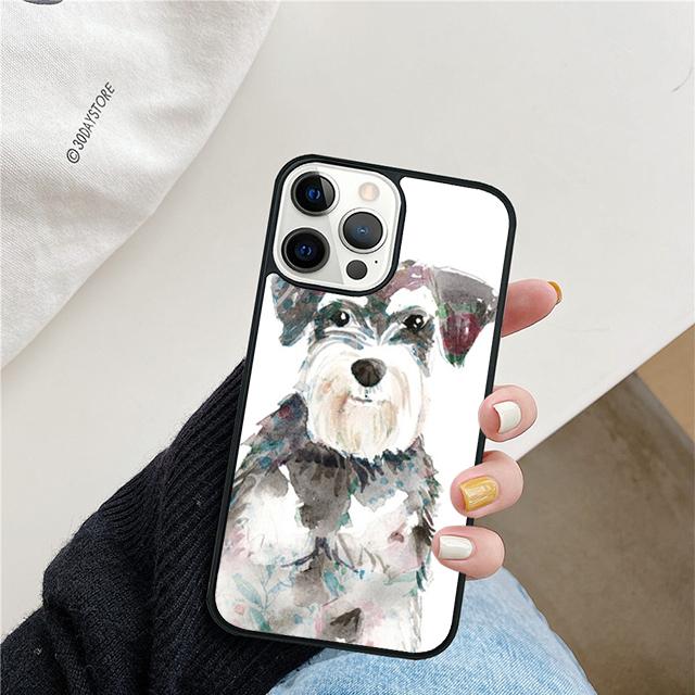 Miniature Schnauzer Puppy Dog Mobile Phone Cases Cover For iPhone 17 Air 16 15 14 12 13 11 Pro MAX apple Plus SE2020 Coque