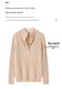 2025 A/W Women's Cashmere Turtleneck Sweater - Buttoned Striped Knit Outerwear