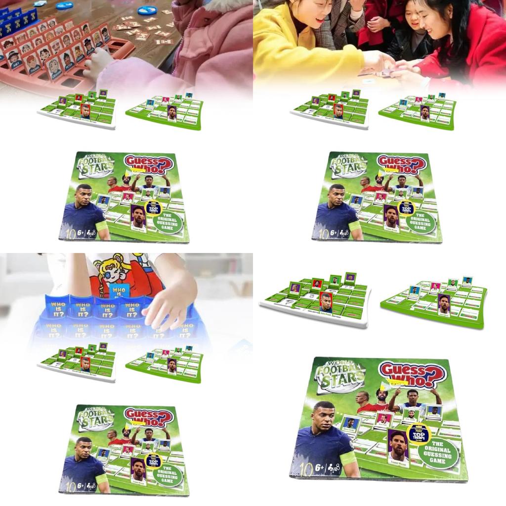 World Football Stars Guess Who Family Interactive Card Game With Plastic Material For Kids Indoor Play