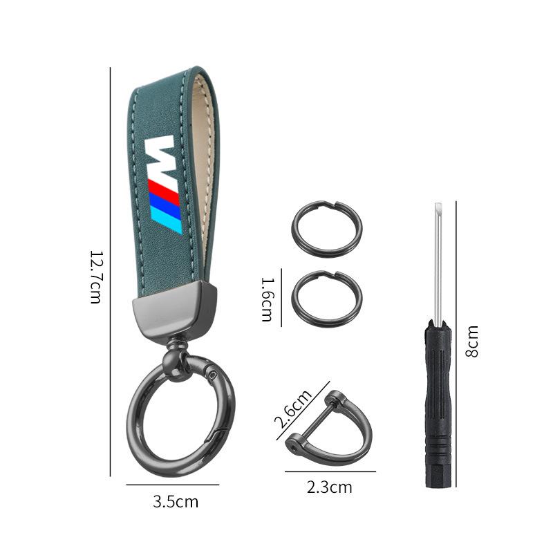 Car Keychain Keyring Leather Logo Key Chain Pendant Gifts For BMW M Emblem E46 E36 E34 F10 E90 F30 E60 F30 E53 E30 E92 E87 Cybf04