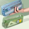 Clear Pencil Case Double Layers Mesh Pencil Pouch Mesh Bag Large Capacity Pen Bag Back To School Supplies for Girl