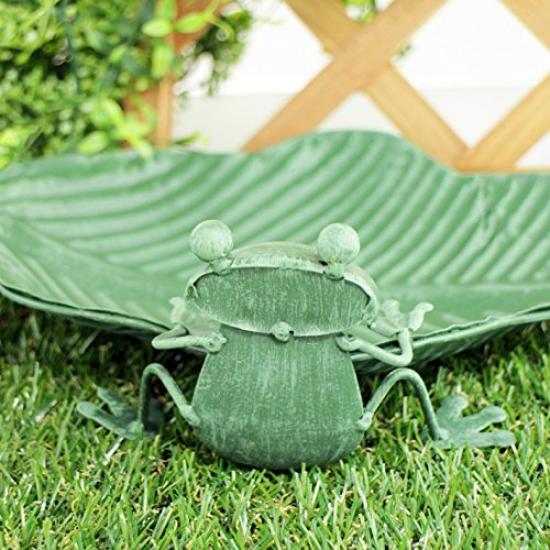 Tin Frog Tray, Tin Frog Ornament, Figurine, Garden, French Gardening