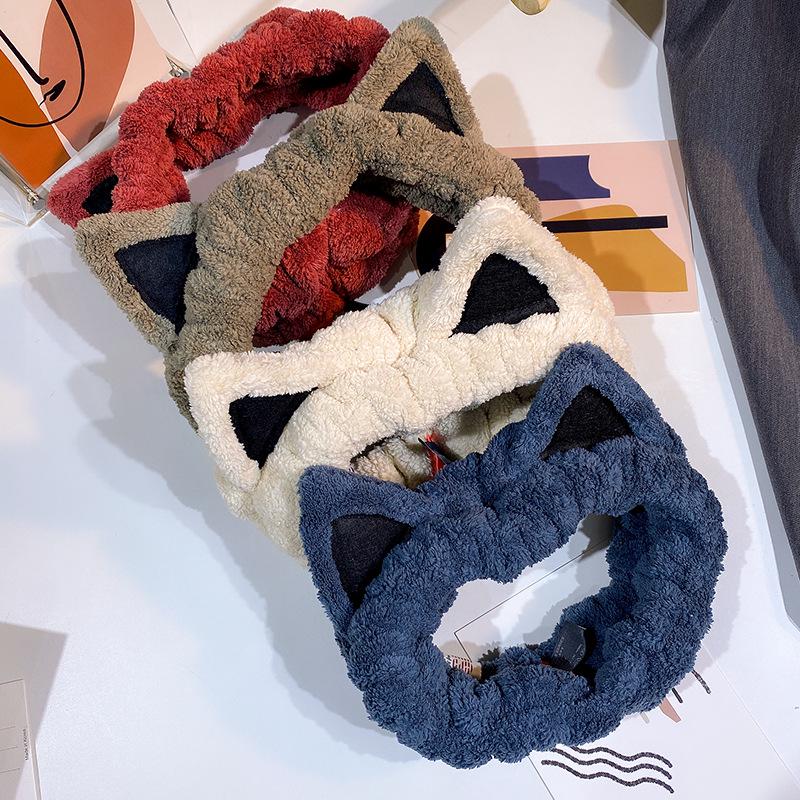 Bandeau Lave-Visage Oreilles de Chat Mignon Nouveau Style 2023 pour Femmes - Automne/Hiver