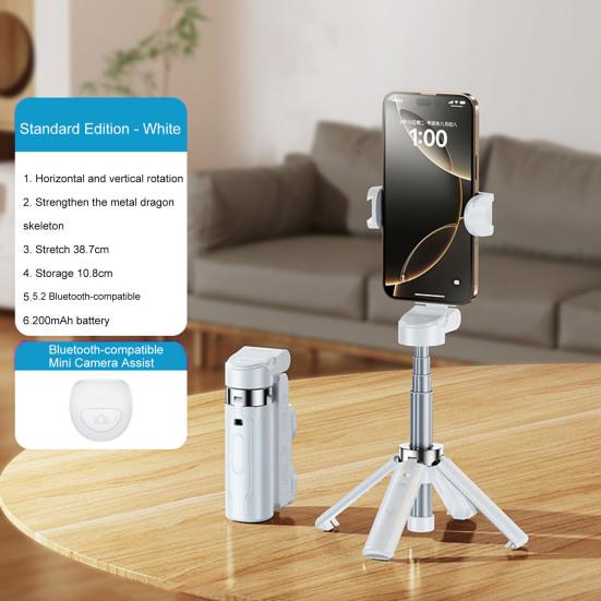 Yousheng Selfie Stick Quadrat with Remote Control 360 Degree Rotation Bluetooth-compatible 5.0 Height Adjustable Selfies Vlogs Stick
