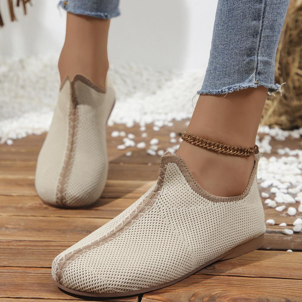 Stylish Colorful Round Toe Woven Flat Shoes For Women Perfect For Casual Spring Summers
