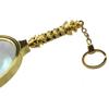 High Magnification Full Gold Gift Magnifying Glass Handle Reading Loupe Can Be Attached and Detached with Keychain Function