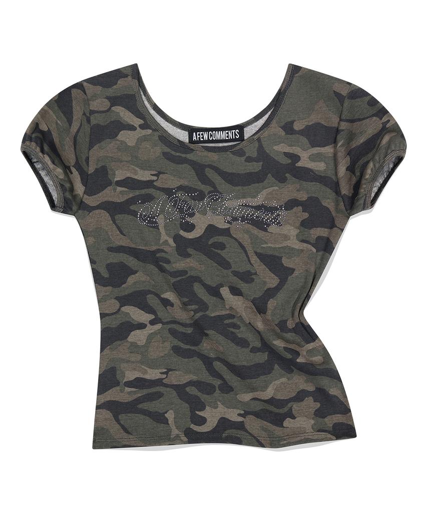 A FEW COMMENTS Metal Studded Baby T-Shirt Camouflage