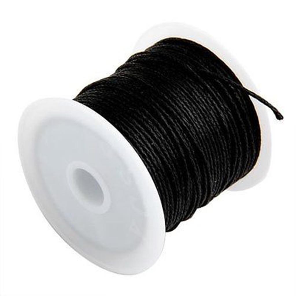 24m Černá Stretch Elastická čára Kulaté navlékání Šňůrka Šňůra Šňůra Šňůrka Nit Cívka Drát