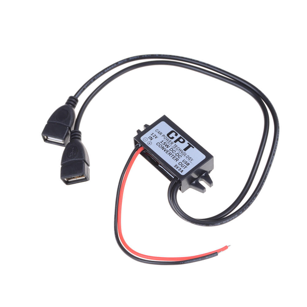 Dc-Dc 12V To 5V Mini A Type Usb Dual Converter Step Down Power Module