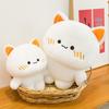 Soft White Kitten Plush Toy - Cute Cat Doll & Children's Sleeping Pillow