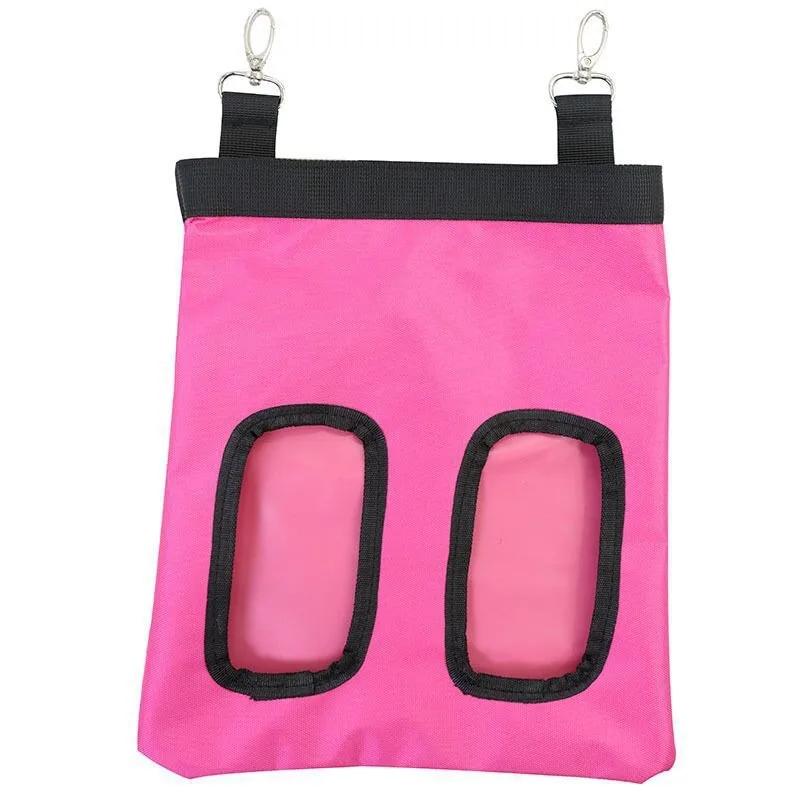 2 Holes Hanging Hay Bag for Bunny Guinea Pigs Small Animal Feeder Rabbit Food Dispensers Bag Cage Accessories Pet Feeding Bag