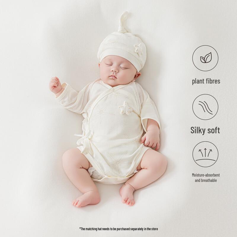 Newborn Baby Cotton Modal 3/4 Sleeve Wrap Bodysuit