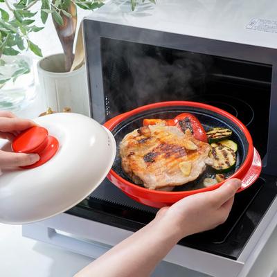 Sold Rangemate RANGEMATE Microwave Cooking Utensil with Recipe Book Technology Grilled Fish Range Round Shape Rangemate Grill Rangemate [Directly