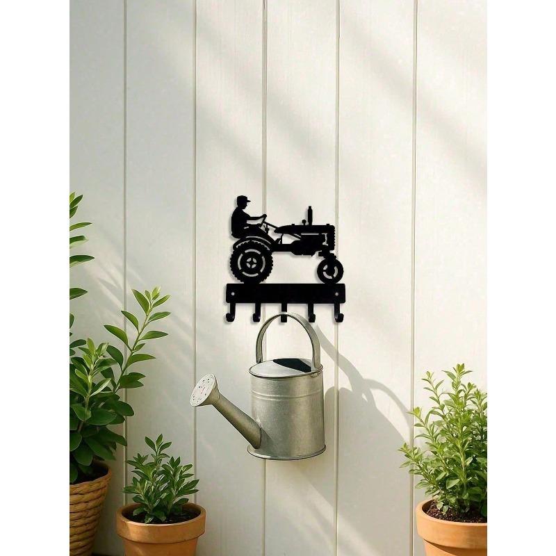 Rustic Metal Wall Key Holder 5 Hooks Farmhouse Entryway Organizer Vintage Home Decor Gift