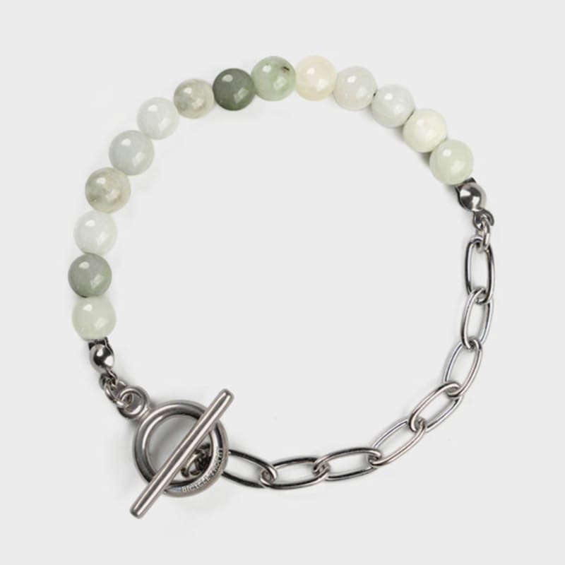 

БРАСЛЕТ З КАМЕНЯМИ ДЛЯ ВЕЛОСИПЕДИСТА BT Gemstone Bracelet 04 (2 ТИПИ / 6 мм Заповнений нефрит білий та амазоніт) 21cm (handlebar type)