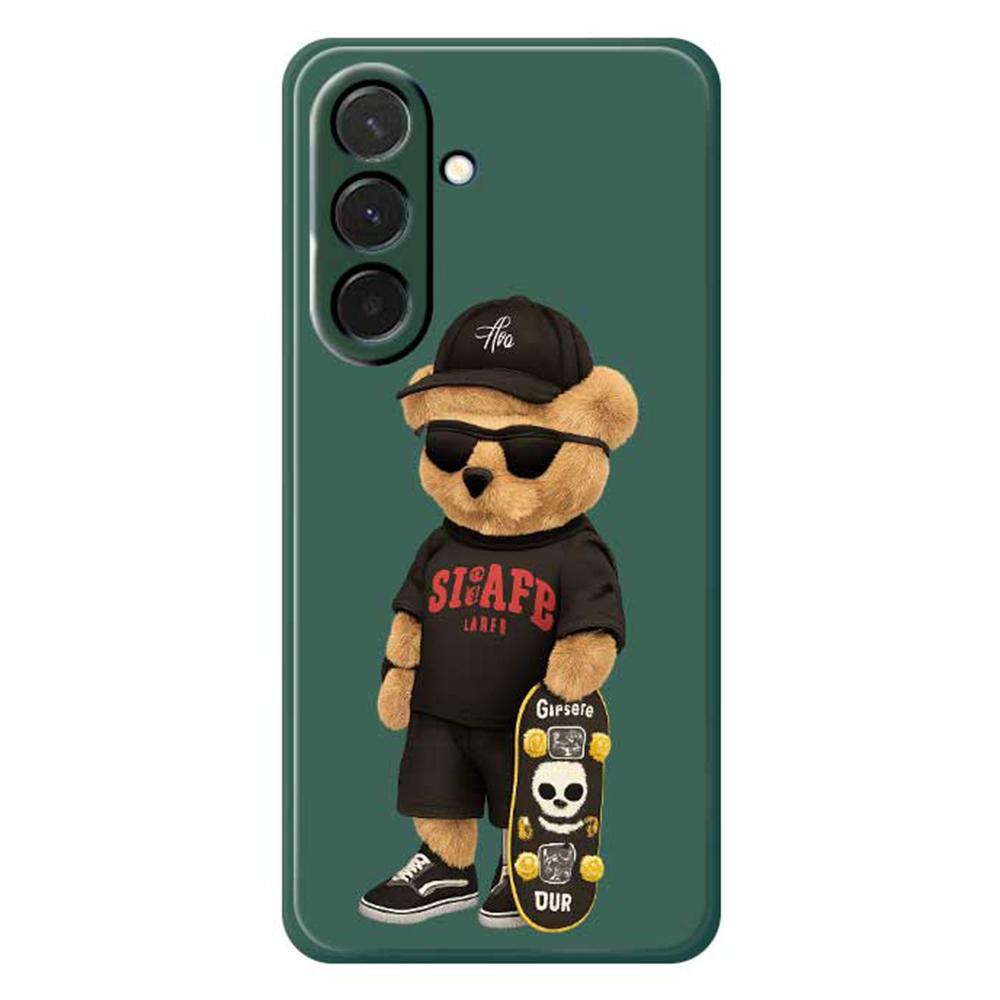 For Samsung Galaxy A36 5G Case Cool Bear Pattern Printing Straight Edge TPU Phone Back Cover