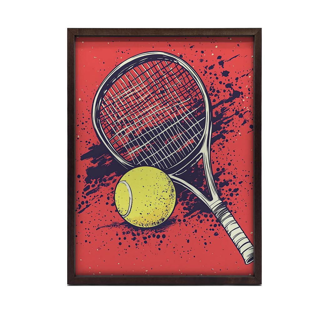 Plakat Tenisowa Pasja Plakat Tenisowa Pasja, 40X50 Cm, Rama Aluminiowa Czarna, Papier Matowy 230 Gsm