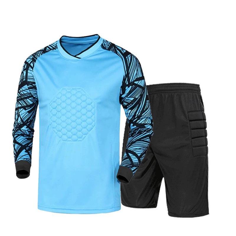 Goalkeeper Long Sleeve Padded Jersey Set - Anti-Fall, Anti-Collision Football Uniform