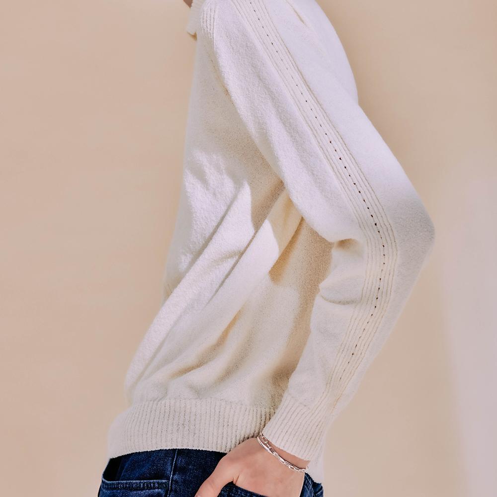 EDWARDMAX Boucle Summer Cotton Collar Knit