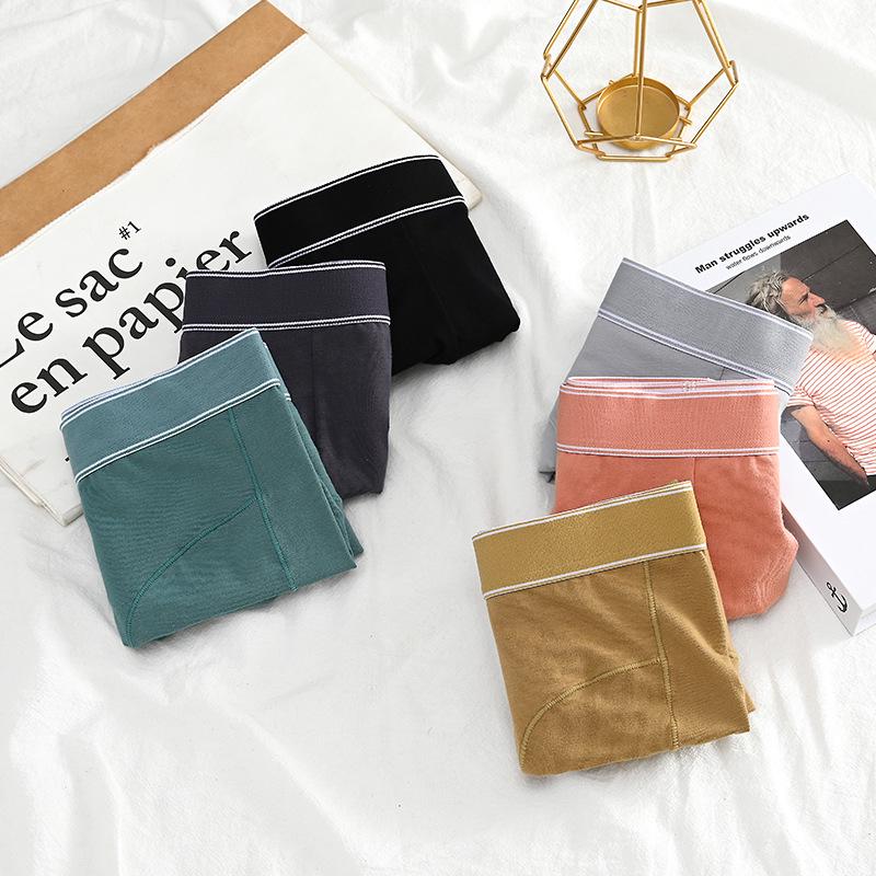 Men's Pure Cotton Mid-Waist Breathable Loose Plus Size Seamless Boxer Briefs