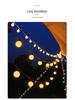 G50 Solar LED Outdoor Waterproof String Lights - Large Round Bulbs for Camping, Courtyard, Canopy, Tent, and Decorative Atmosphere.