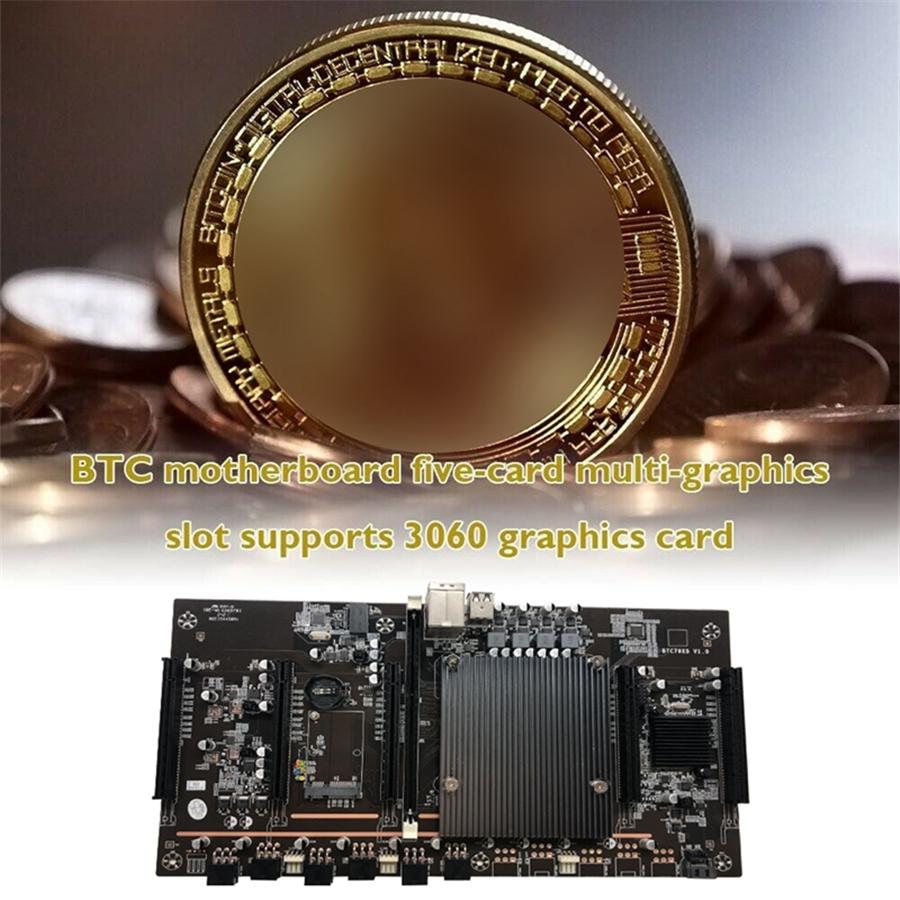 BTC Mining Motherboard BTC79X5 V1.0 LGA 2011 DDR3 Supports 32G 60mm Pitch Support RTX3060 Graphics Card for BTC Miner
