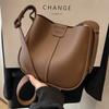 2024 New Fashion Women's Shoulder Bag Urban Simple Style Pu Bucket Bag Black
