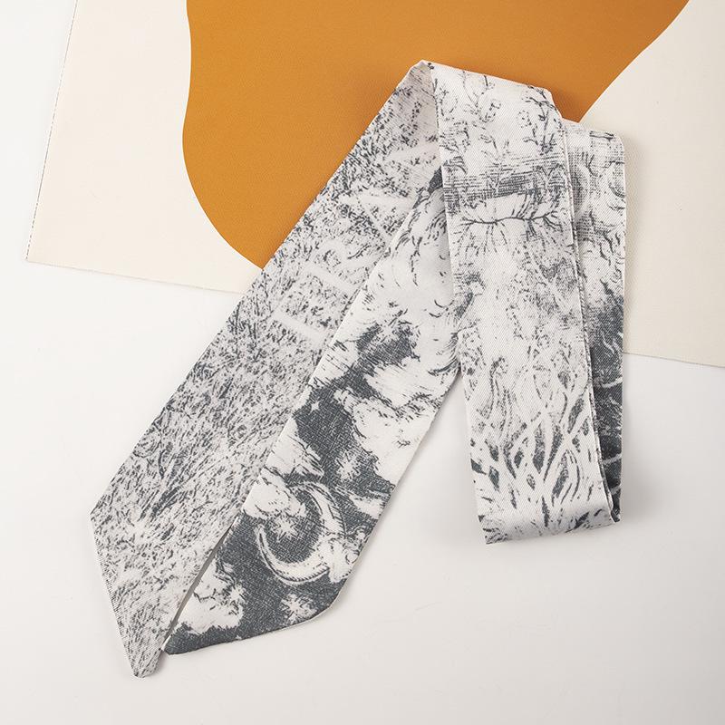 Multi-Purpose Fashion Accessory: Ribbon Scarf, Headband, Bandana, Neck Tie, or Hair Accessory